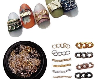 1Jar Cute Different Shapes Chain Mix in Black Jar Metal 3D Metal Deco BJ85