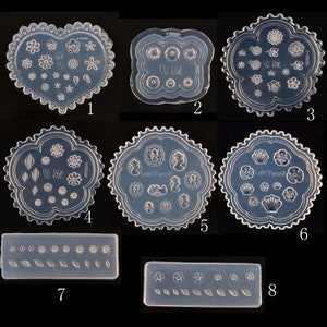 1PC Nail Art Blume Blatt Form Acrylform Acryl Puderform Nailart 1-4