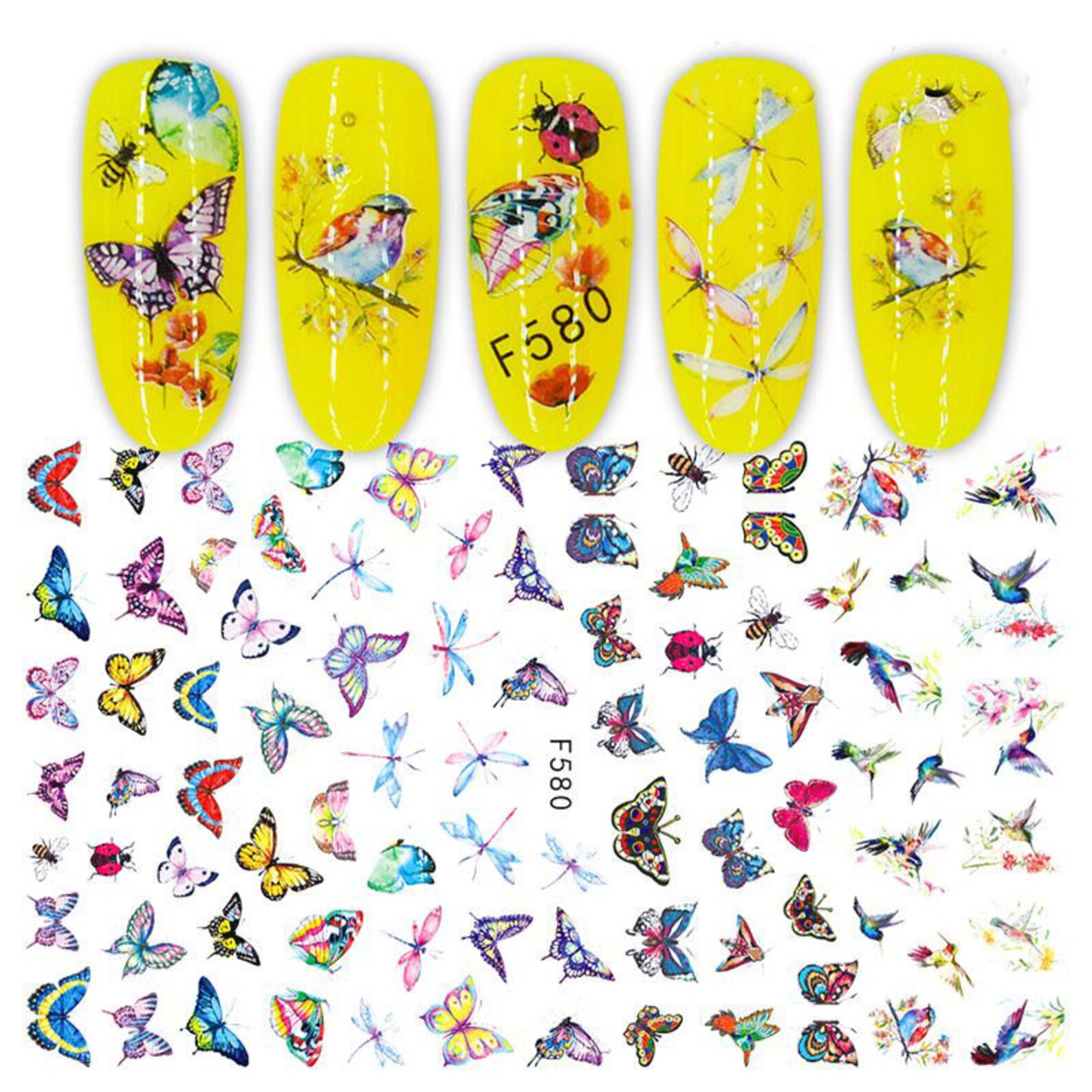 1pc Nail Art Butterfly Sticker Spring Summer Butterfly Designs Etsy