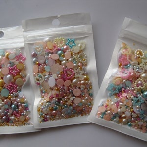 Mix-No.87 20g/bag Cute Mix Different Pearls Cartoon Decoration Nail Art Decorations