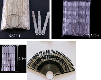 1 worek 50 patyczków Tipsy do zdobienia paznokci 3 kolory 3 końcówki/patyczki Tip Display Stick Tips do sztucznych paznokci Tips do ekspozycji paznokci NA76