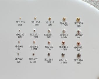 Approx. 100pcs/bag Metal Stud Half-Ball Mini Stud Nail Art Metal 3D Charms