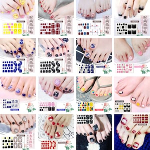 1PC Toenail art Full-Cover Sticker Sheet For ToeNail Sticker Polish Sticker Pedicure Sticker YMZ021-040