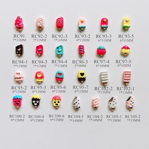 30pcs Cute Popsicle Lolly-pop Ice-lolly Resin Decoration Nail Art Decorations