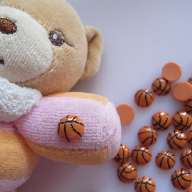 RC-170-1 30pcs Cute Basketball Resin Decoration Nail Art Decorations