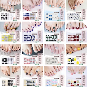 1PC Toenail art Full-Cover Sticker Sheet For ToeNail Sticker Polish Sticker Pedicure Sticker YMZ001-019