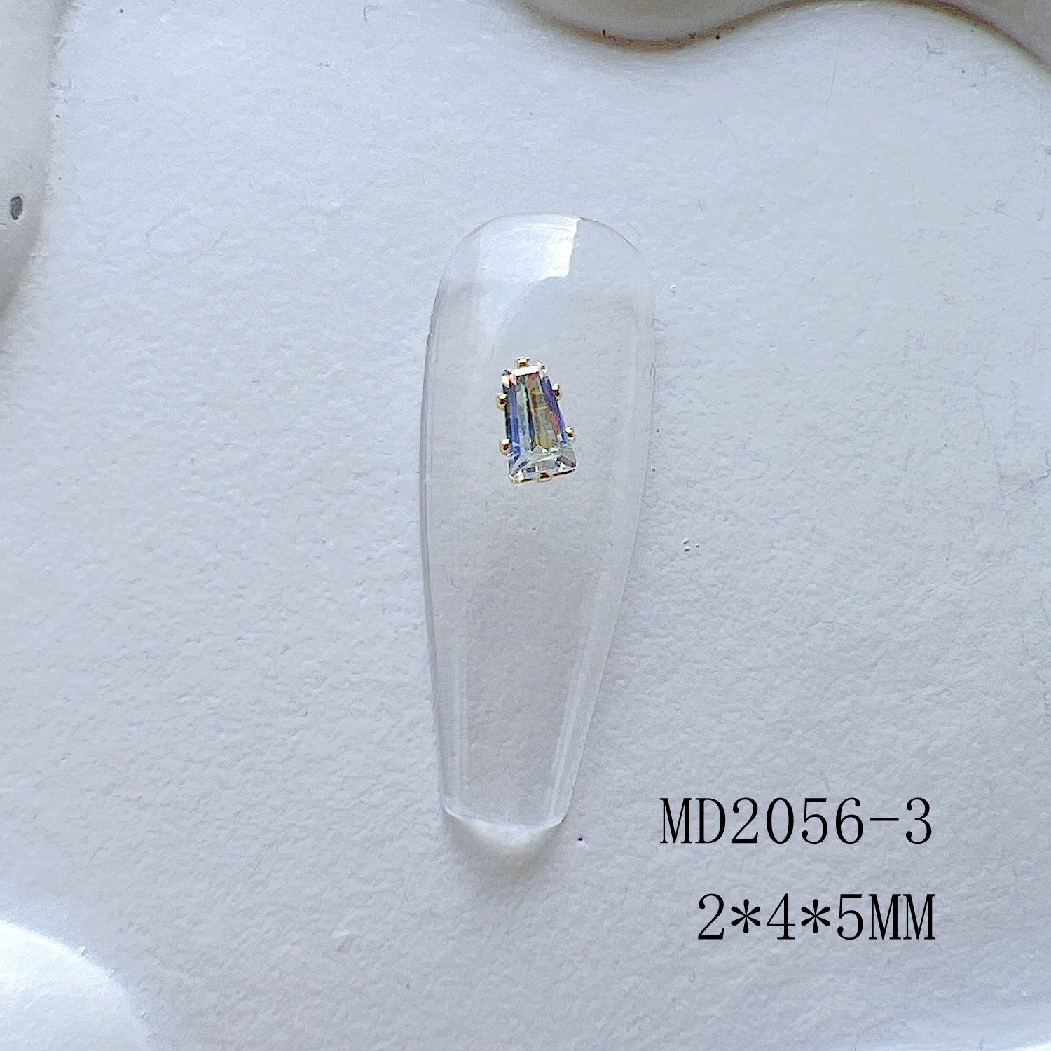 Beauty Baroque 3D Alloy frame nails with Zircon and Pearl