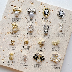 5pcs/bag Nail Art Metal 3D Charms Cameo Rabbit Dollar-Sign Deco Nail Art Decoration