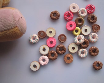 Mix-No.10 30pcs Cute Donut  Mix  Decoration Resin Decoration Nail Art Decorations