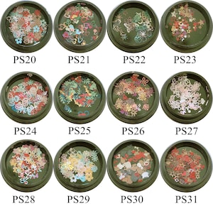1Jar Mixed-Design Colorful Special Paper Sticker Flower Space Sea Star heart Cat Series
