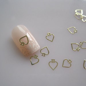 No.15 MS264-2 100pcs Nail art Gold Spade Deco Metal Sticker Nail Art Deco
