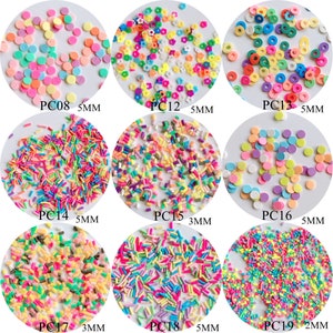 20g/Tasche Mix Farbe Polymer Clay Scheiben 1,5MM-dicke Deko Stücke Blumen PC08-19