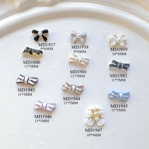 5pcs/bag Nail Art Metal 3D Charms Bow Deco Nail Art Decoration