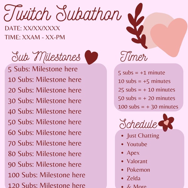 Twitch Subathon Template Etsy Twitch Subathon Template Etsy