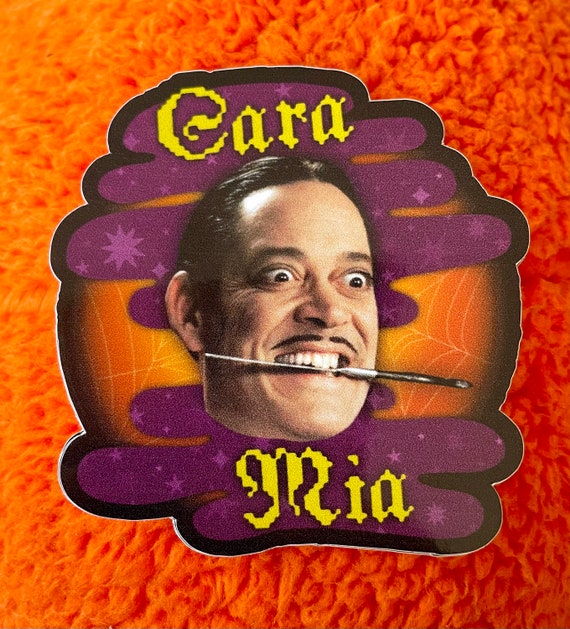Gomez Addams vinyl decal Halloween spooky sticker cara Mia gothic Addams family uncle fester morticia Wednesday emo hydroflask