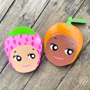 Sonny Angel art wall hanging foam art one of a kind art pieces kiewpie doll strawberry orange baby wall art alt girl kawaii figure