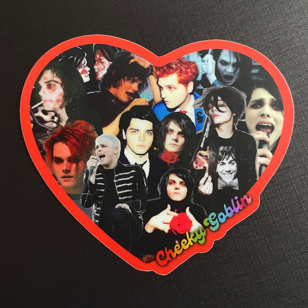 2000s emo band collage sticker pop punk gerard black parade three cheers for sweet revenge