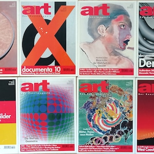 8 x Art 1997, 8 Kunstmagazine,8 Kunsthefte, Jahrgang 1997 vintage Bild 1