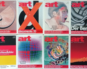 8 x Art 1997, 8 art magazines, 8 art booklets, vintage 1997