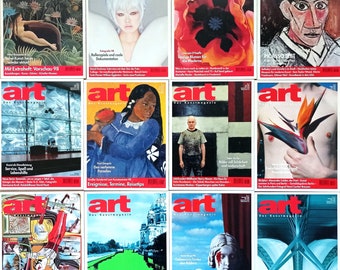 12 x Art 1998, 12 Kunstmagazine,12 Kunsthefte, Jahrgang 1998, vintage