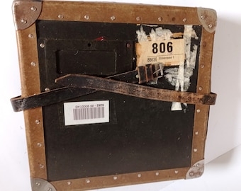 1 antike Filmrollenbox, vintage, Filmrollenversandbox L 31cm x B 31 cm, Höhe geschlossen ca.  6,5cm