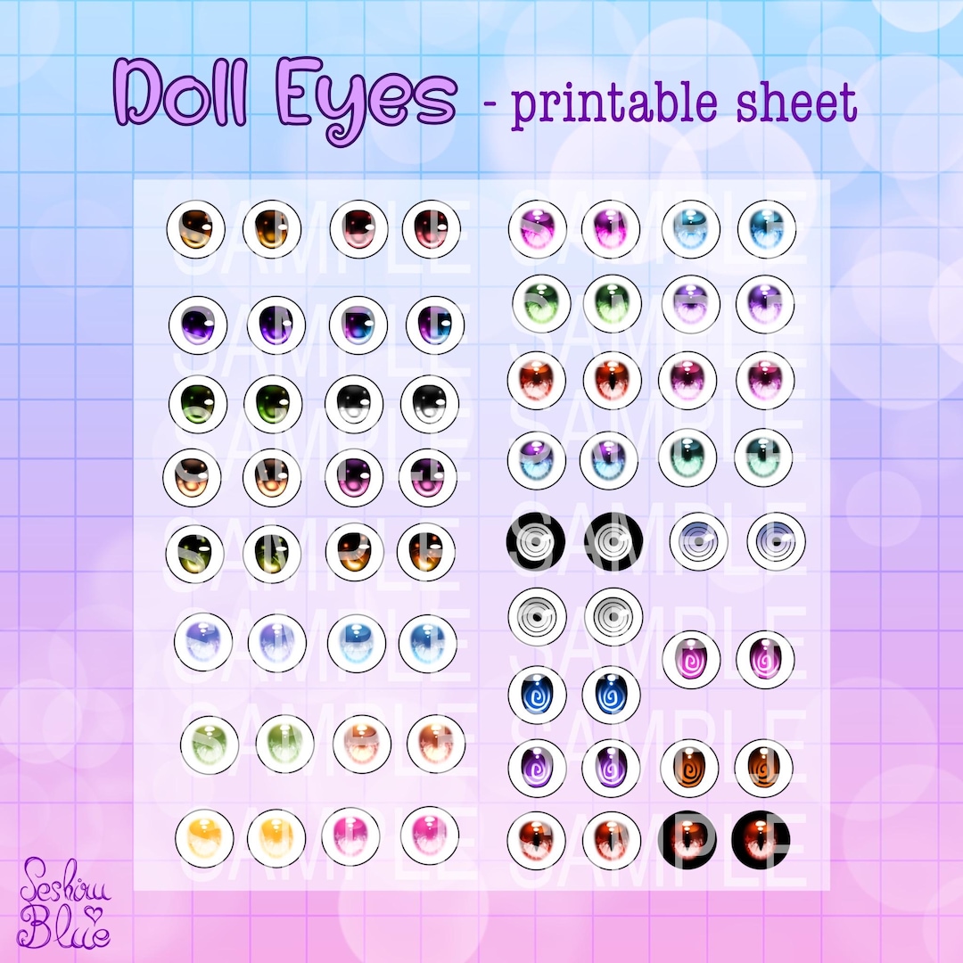 Doll Eyes - Printable Sheet - Etsy