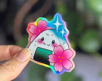Onigiri - Cute Holographic Sticker