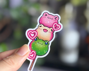 Dango Frogs - Cute Glitter Kawaii Sticker