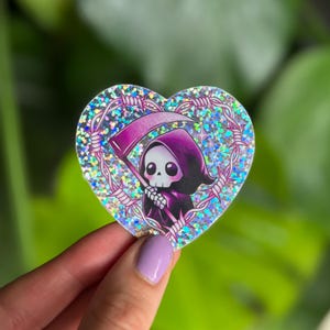 Kawaii Reaper - Sticker Pailleté