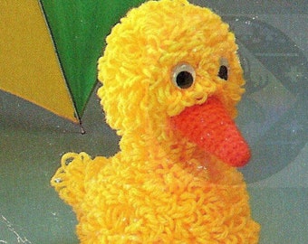 PDF Instant Download Vintage Pattern Danny Duckling Amigurumi Crochet Pattern Duck Easter