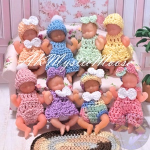 Choice of 65 Colors! Diaper (NEW ITEM!), Dress, Onesie, Romper, Shoes, Hats for 2.5&quot; Surprise My Mini Baby & Similar Dolls-Doll NOT Included