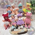 Choice of 65 Colors! New Bear Ears! Diaper, Dress, Onesie, Romper, Shoes, Hat for 2.5" Zuru My Mini Baby & Similar Dolls - Doll NOT Included