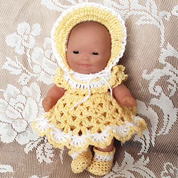 crochet small doll dress Clothes for 5