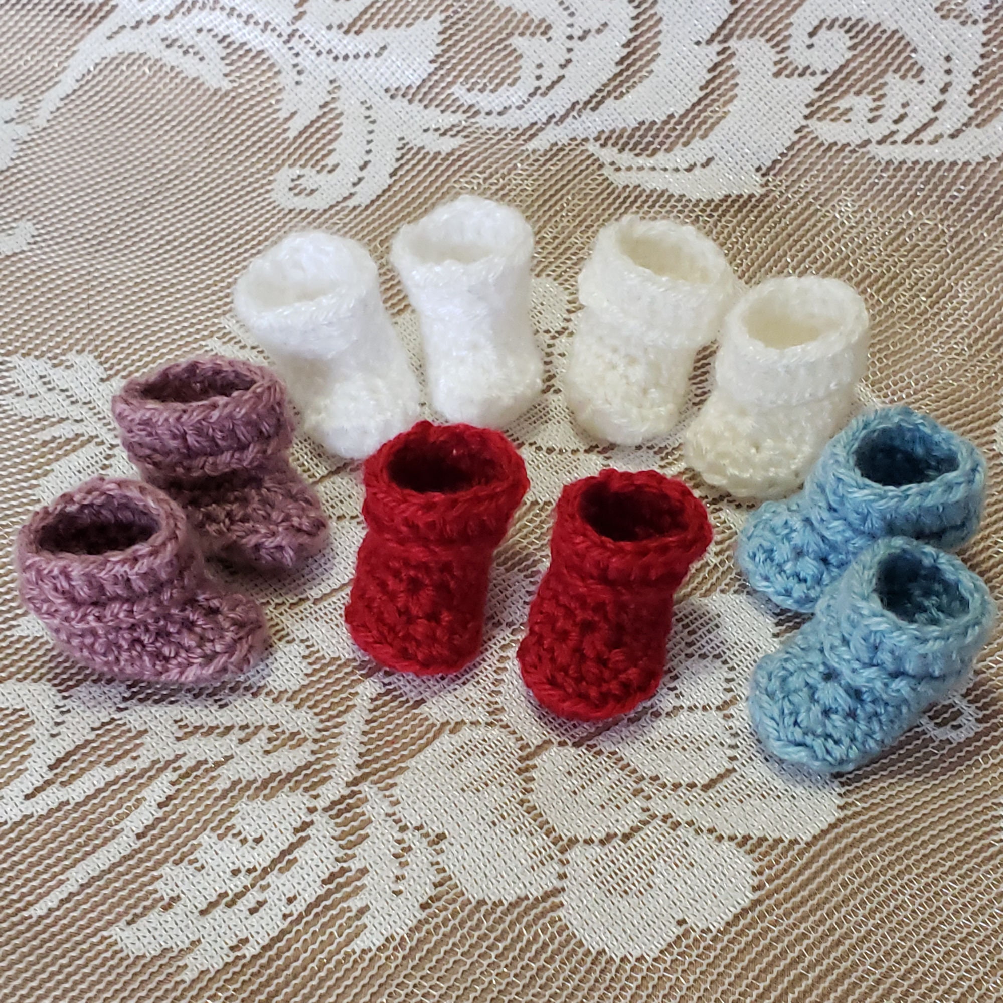 Crochet Doll Booties Etsy