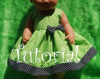 Zapf baby born, Cabbage Patch, Build A Bear, Care Flight Bear... tutoriel pour robe d'ete et accessoires
