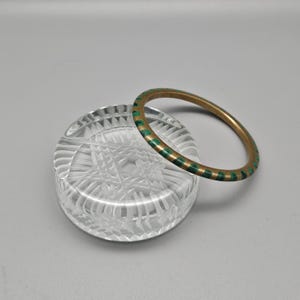 Malachite Brass Bangle