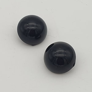 1960s Chunky Plastic Earrings - Black
