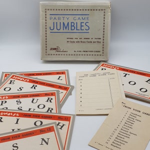 Vintage Gesellschafts-Spiel Jumbles - Dainty Serie
