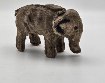 Vintage Mohair Elephant Miniature Toy