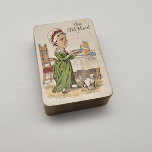 Vintage Kartenspiel - Spin & Old Maid - De La Rue