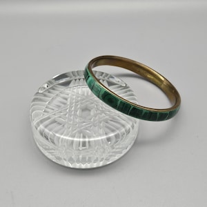 Malachite Brass Bangle