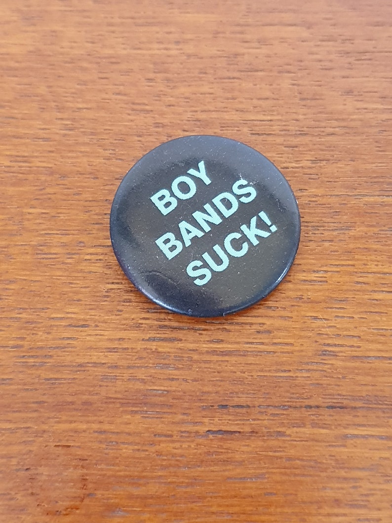 Pins Vintage Badge Buttons Collectors Boy Bands Suck