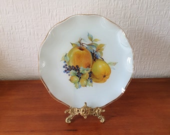 1970's Glass Sandwich Plate - Fruit - Michael Harris