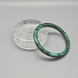 Malachite Brass Bangle