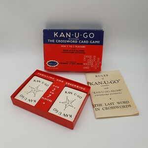 Juego de cartas vintage - Kan-U-Go - Juego de crucigramas