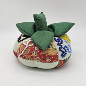Vintage Nadelkissen Patchworkapfel
