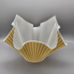 Handkerchief Vase 7&quot; Gold Cordon - Chance Glass
