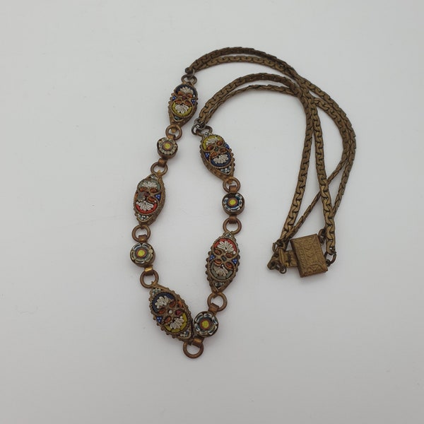 Antique Micromosaic Choker Necklace