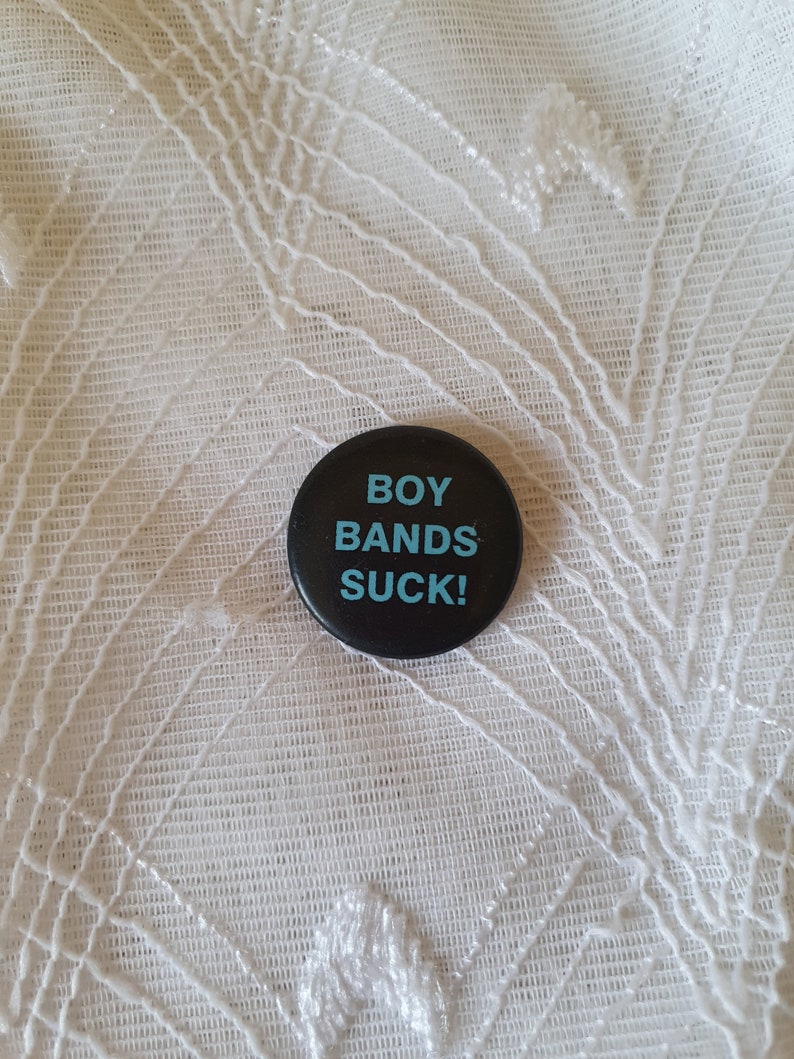 Pins Vintage Badge Buttons Collectors Boy Bands Suck