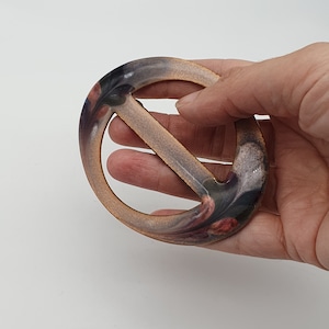 Huge Enamel Copper Buckle Brooch